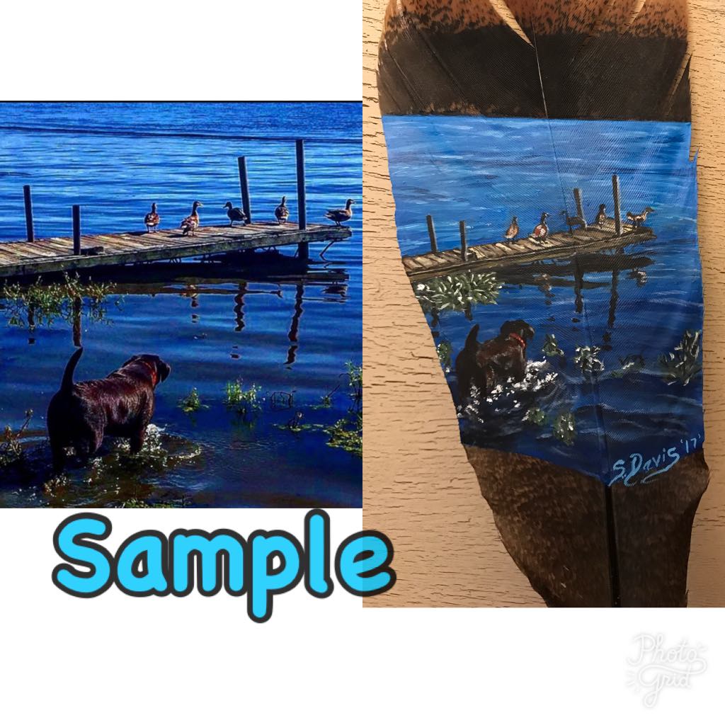 Turkey Feather Hand Painted Custom Orders