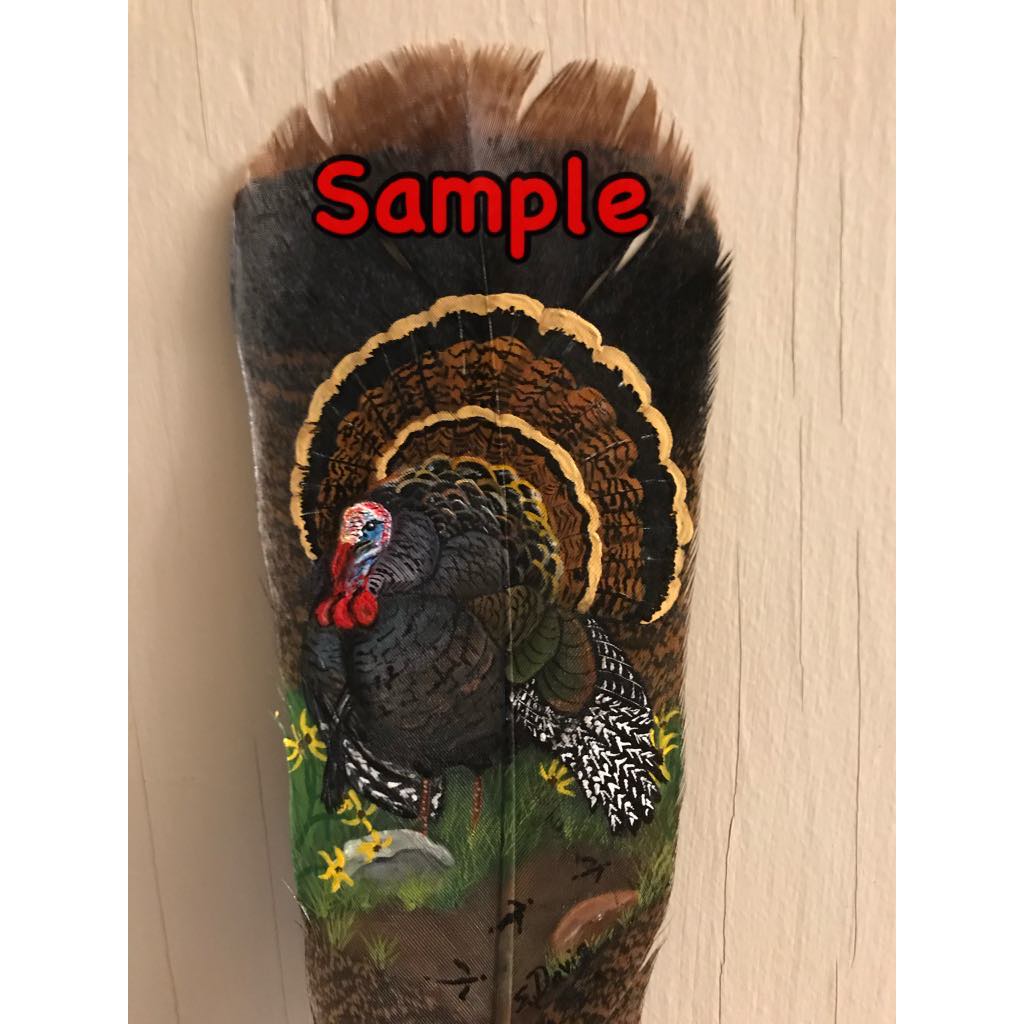 Turkey Feather Hand Painted Custom Orders