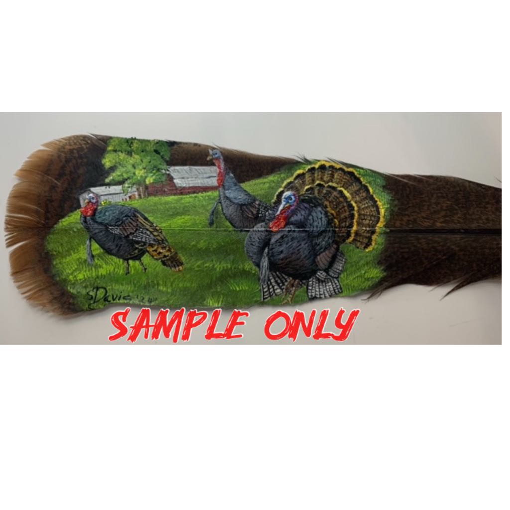 Turkey Feather Hand Painted Custom Orders