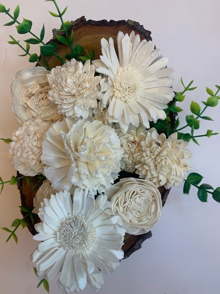 Wood Flowers made from Sola Wood for Weddings, Mother's Day, Birthday, Graduation, and Home Decor