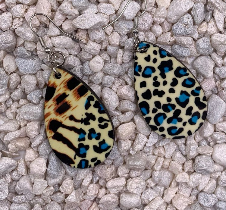 Blue Leopard animal print