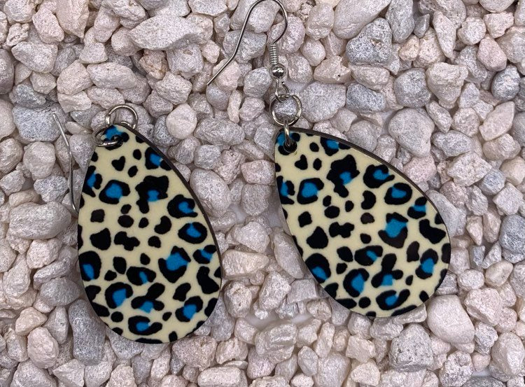 Blue Leopard animal print